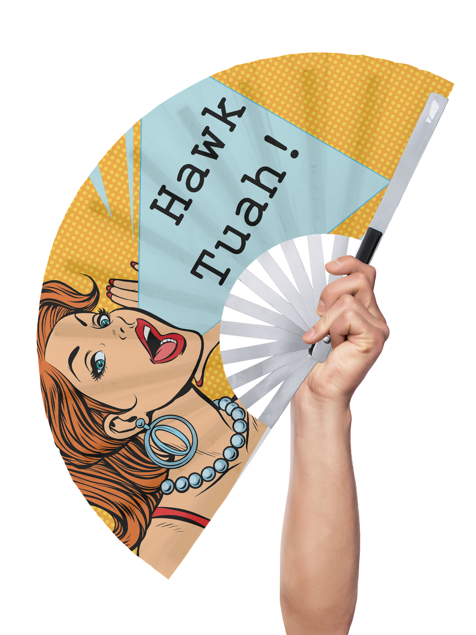 Hawk Tuah! - Hand Fan