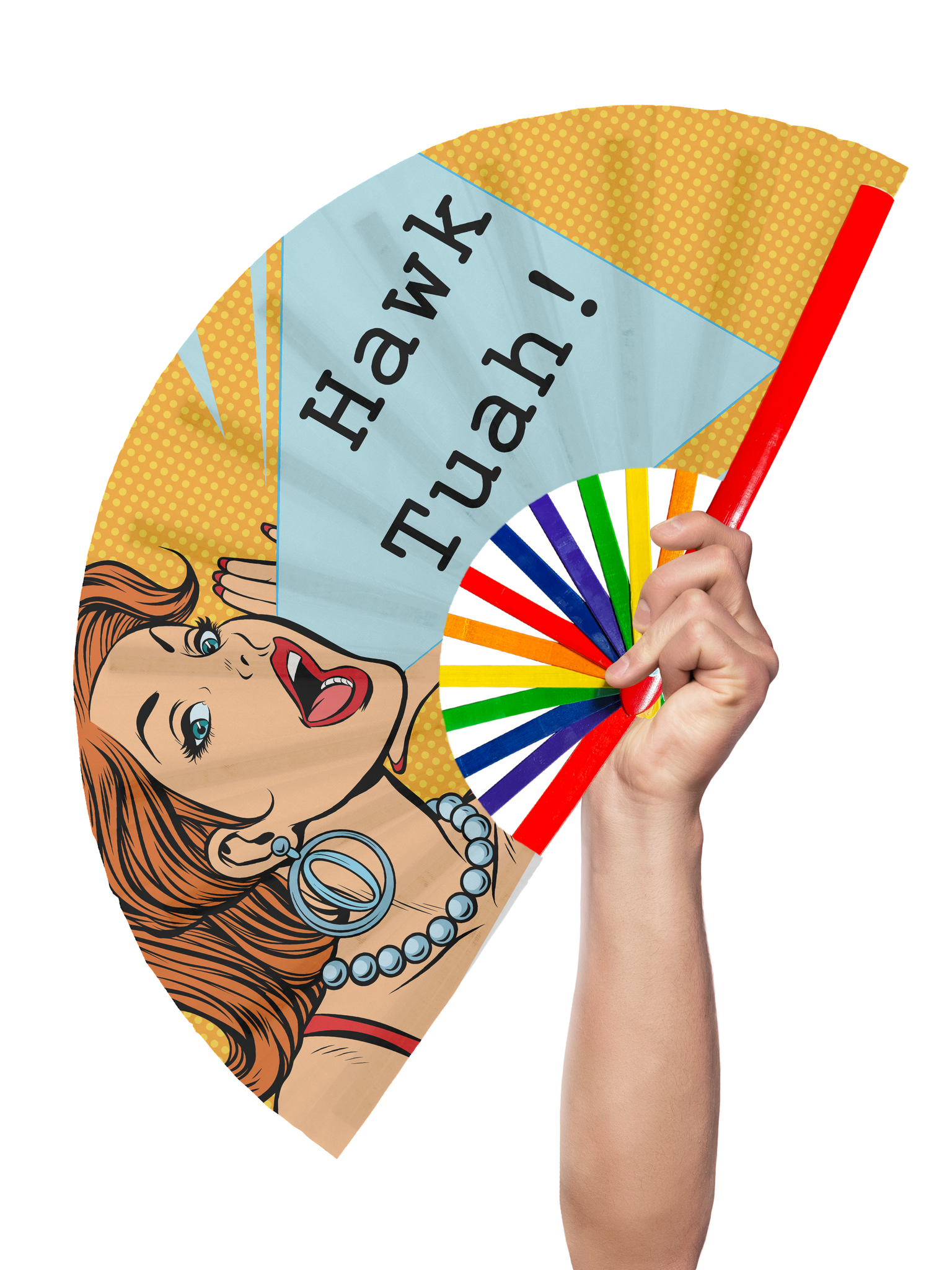 Hawk Tuah! - Hand Fan