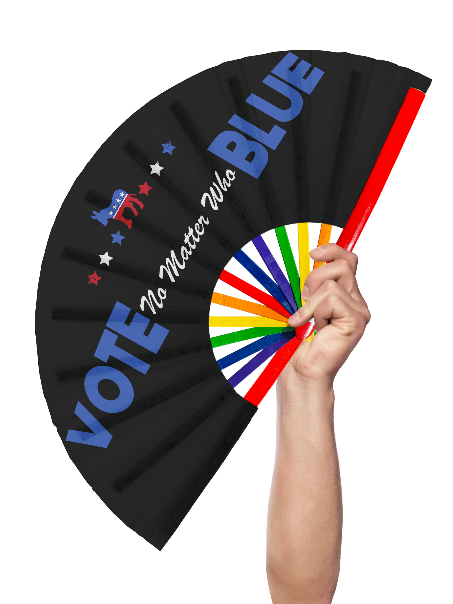 Vote Blue No Matter Who - Hand Fan